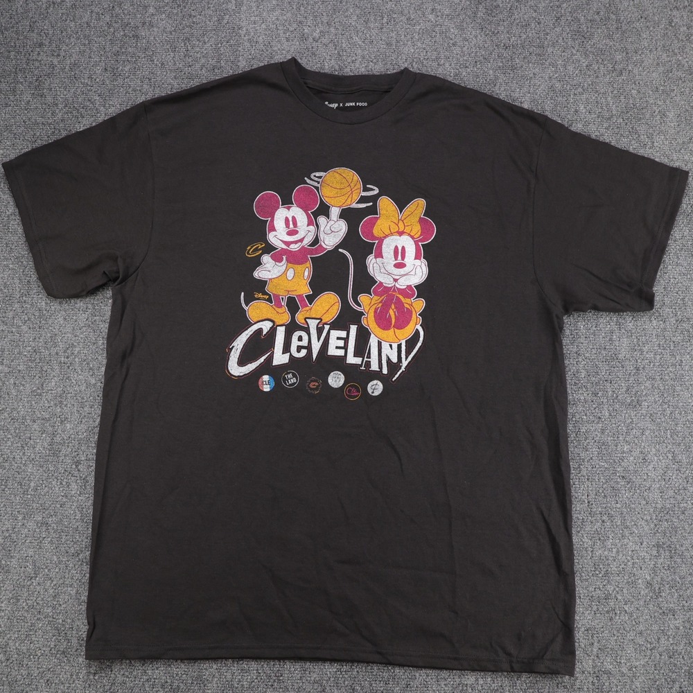 Disney x‎ Junk Food Cleveland Cavaliers Mickey Minnie Mouse Shirt Mens XL Black